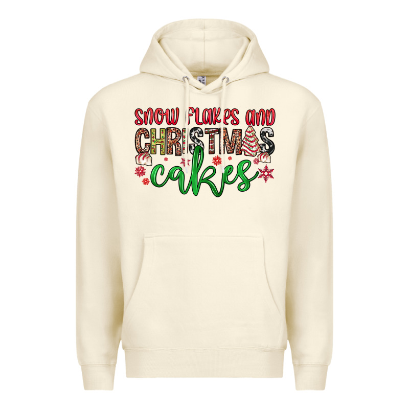 Snowflakes And Christmas Cakes Premium Hoodie by JahusDesignShop | Teevron