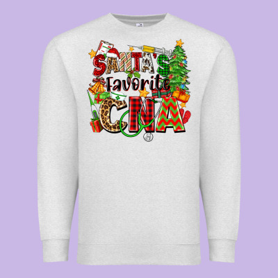 Santa's Favorite Cna Premium Sweatshirt Designed By Zillion Design Studio
