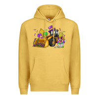 Mardi Gras Gnome Bulldozer Premium Hoodie | Teevron