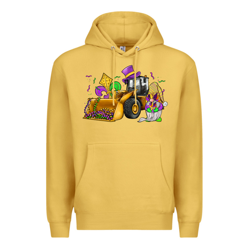 Mardi Gras Gnome Bulldozer Premium Hoodie by JahusDesignShop | Teevron