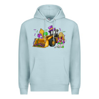 Blue Mist mardi gras gnome bulldozer Premium Hoodie - JahusDesignShop