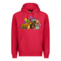 Cardinal mardi gras gnome bulldozer Premium Hoodie - JahusDesignShop