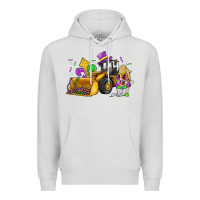 Dove Grey mardi gras gnome bulldozer Premium Hoodie - JahusDesignShop