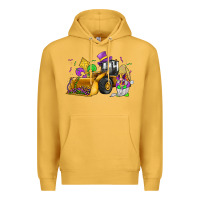 Mustard mardi gras gnome bulldozer Premium Hoodie - JahusDesignShop