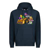 Navy mardi gras gnome bulldozer Premium Hoodie - JahusDesignShop