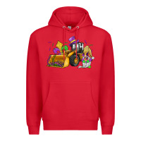 Red mardi gras gnome bulldozer Premium Hoodie - JahusDesignShop