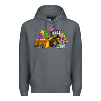 Rock mardi gras gnome bulldozer Premium Hoodie - JahusDesignShop