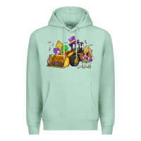 Seafoam mardi gras gnome bulldozer Premium Hoodie - JahusDesignShop