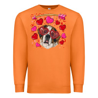 Carrot valentine's day  saint bernard dog Premium Sweatshirt - RanaPortraitStore