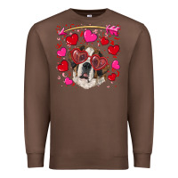 Chestnut valentine's day  saint bernard dog Premium Sweatshirt - RanaPortraitStore