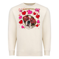 Sandshell valentine's day  saint bernard dog Premium Sweatshirt - RanaPortraitStore