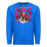 True Royal valentine's day  saint bernard dog Premium Sweatshirt - RanaPortraitStore