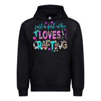 Black just a girl who loves crafting Urban Hoodie - AdoDesignShop