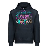 Navy just a girl who loves crafting Urban Hoodie - AdoDesignShop