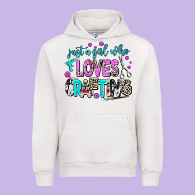 Just A Girl Who Loves Crafting Urban Hoodie Designed By Adodesignshop