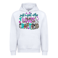 White just a girl who loves crafting Urban Hoodie - AdoDesignShop