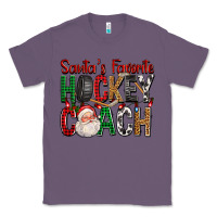 Lavender Santa's Favorite Hockey Coach For Christmas Classic Tee - FaDigitalArtStudio