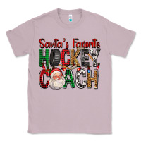 Lilac Santa's Favorite Hockey Coach For Christmas Classic Tee - FaDigitalArtStudio