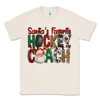 Natural Santa's Favorite Hockey Coach For Christmas Classic Tee - FaDigitalArtStudio
