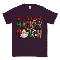 Plum Santa's Favorite Hockey Coach For Christmas Classic Tee - FaDigitalArtStudio