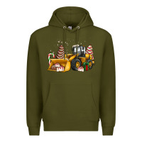 Army Green little debbie tree cakes bulldozer Premium Hoodie - JahusDesignShop