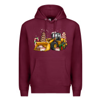 Burgundy little debbie tree cakes bulldozer Premium Hoodie - JahusDesignShop