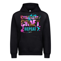 Foreset Green eat sleep craft repeat Urban Hoodie - AdoDesignShop