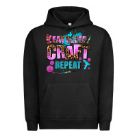 Pigment Black eat sleep craft repeat Urban Hoodie - AdoDesignShop