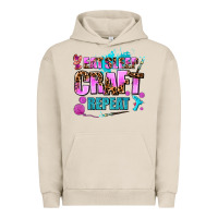 Pigment French Oak eat sleep craft repeat Urban Hoodie - AdoDesignShop