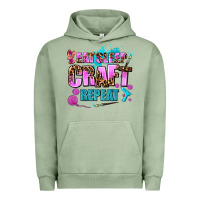 Pigment Oil Green eat sleep craft repeat Urban Hoodie - AdoDesignShop