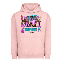 Pigment Salmon eat sleep craft repeat Urban Hoodie - AdoDesignShop