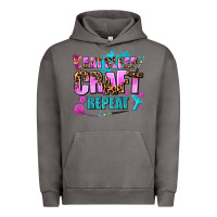 Pigment Tornado eat sleep craft repeat Urban Hoodie - AdoDesignShop