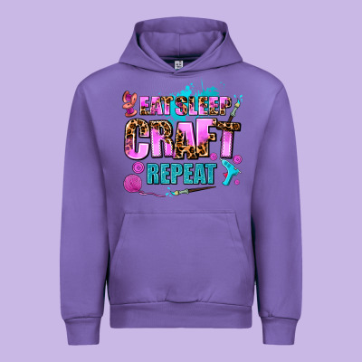 Eat Sleep Craft Repeat Urban Hoodie Designed By Adodesignshop