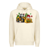 Sandshell christmas bulldozer snowman Premium Hoodie - JahusDesignShop