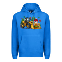True Royal christmas bulldozer snowman Premium Hoodie - JahusDesignShop