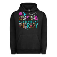 Pigment Black crafting is my therapy Urban Hoodie - AdoDesignShop