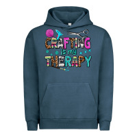 Pigment Midnight Navy crafting is my therapy Urban Hoodie - AdoDesignShop