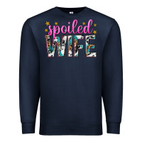 Navy spoiled wife Premium Sweatshirt - texasbilliewilder
