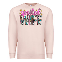 Pale Pink spoiled wife Premium Sweatshirt - texasbilliewilder