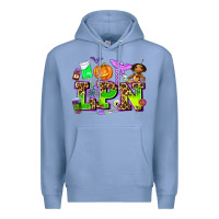 Colony Blue lpn halloween nurse with Premium Hoodie - AdoDesignShop