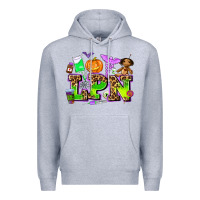 Heather Grey lpn halloween nurse with Premium Hoodie - AdoDesignShop