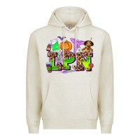 Oatmeal Heather lpn halloween nurse with Premium Hoodie - AdoDesignShop