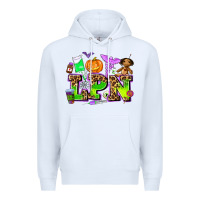 White lpn halloween nurse with Premium Hoodie - AdoDesignShop