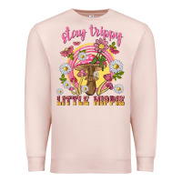 Pale Pink stay trippy little hippie tbw Premium Sweatshirt - texasbilliewilder