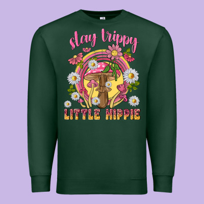 Premium Sweatshirt stay trippy little hippie tbw