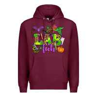 Burgundy lab tech halloween Premium Hoodie - AdoDesignShop