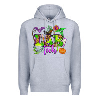 Heather Grey lab tech halloween Premium Hoodie - AdoDesignShop