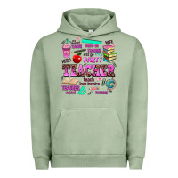Pigment Oil Green come on teacher lets go party Urban Hoodie - AdoDesignShop