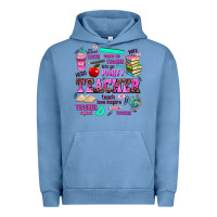 Pigment Pebble Blue come on teacher lets go party Urban Hoodie - AdoDesignShop