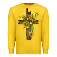 Lemon sunflower cross Premium Sweatshirt - texasbilliewilder